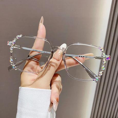 Gray Shiny Diamond Myopia Ultra Light Eyewear