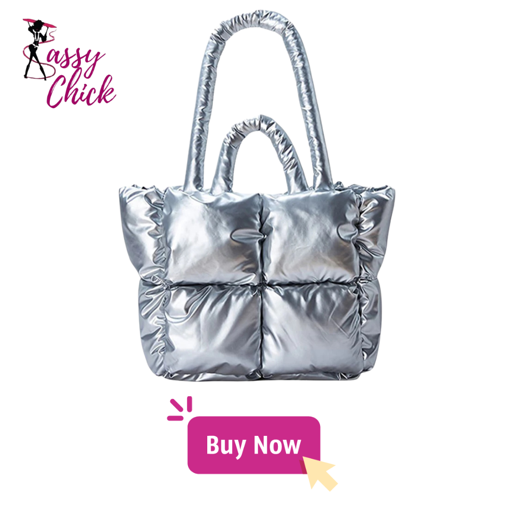 Shiny Leather Large-Capacity Shoulder Bag