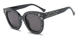 Bkack star Shiny Square Women Stars Sunglasses