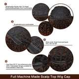 Short Afro Hair Kinky Curly Wigs cap