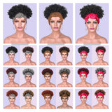 Collection Short Afro Kinky Headband Synthetic Wig