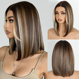 Short Bob 12" Ombre Synthetic Lace Wigs