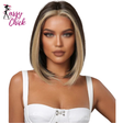 Short Bob Highlight Middle Part Synthetic Hair Wigs Sassy Chick Logo