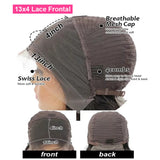 Size of Short Bob Ombre Highlight 13x4 100%  Wigs Human Hair