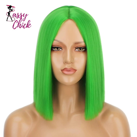 Short Bob Straight Colored Synthetic Party Wig Sassy Chick Logo