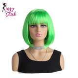 Short Bob with Bangs Heat Resistant Wig Sassy Chick Logo