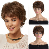 Short Curly 10 inches Gold Natural Synthetic Wig