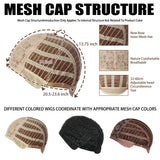 Short Curly Light Gold Mixed With Brown Synthetic Wigs