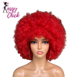 Short Hair Afro Kinky Curly Wig With Bangs Sassy Chick Logo