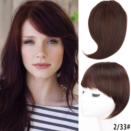 Model using Side Bangs Hair Extensions Clip