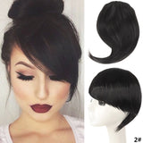 Black Side Bangs Hair Extensions Clip