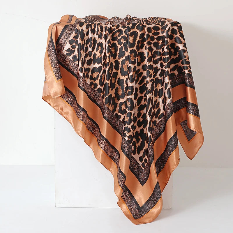 Orange Silk 90cm Scarf Shawl Hijab
