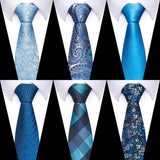 Collection of Silk Blue Wedding Accessories Necktie