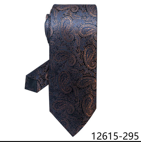 Brown Silk Blue Wedding Accessories Necktie