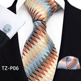 multi color diamond design tie