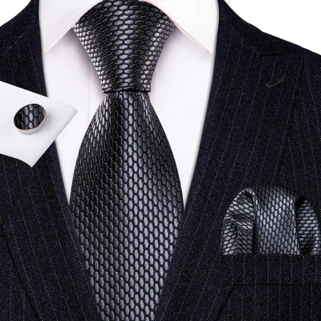 Gray Geometric Tie 