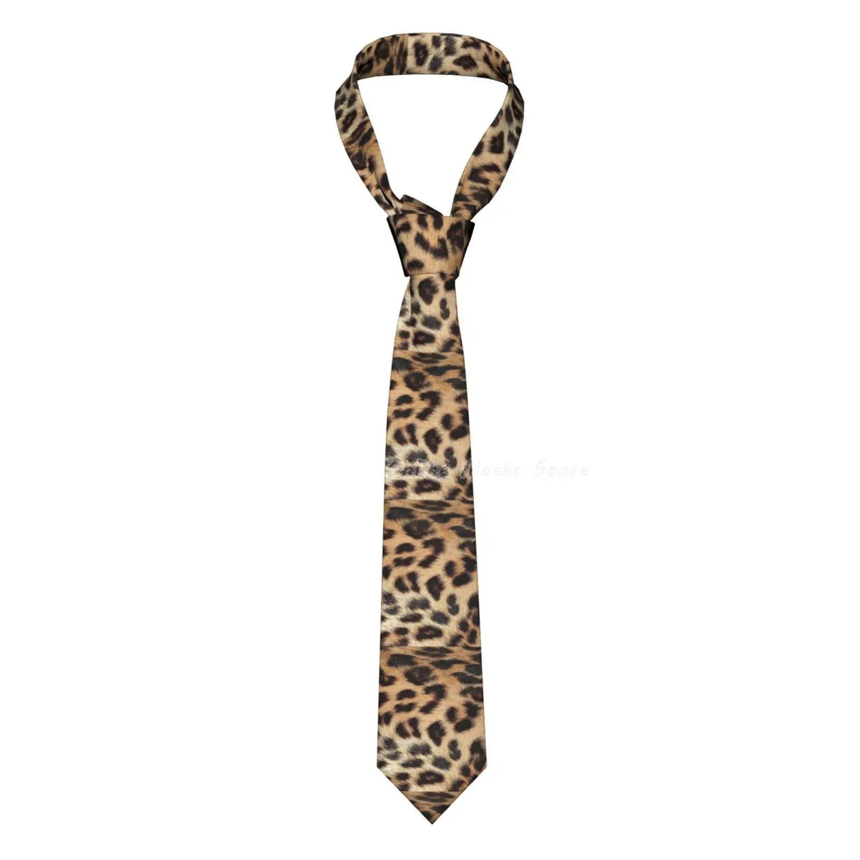 Silk Polyester Tiger King Neck Tie for Men browb