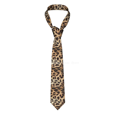 Silk Polyester Tiger King Neck Tie for Men browb