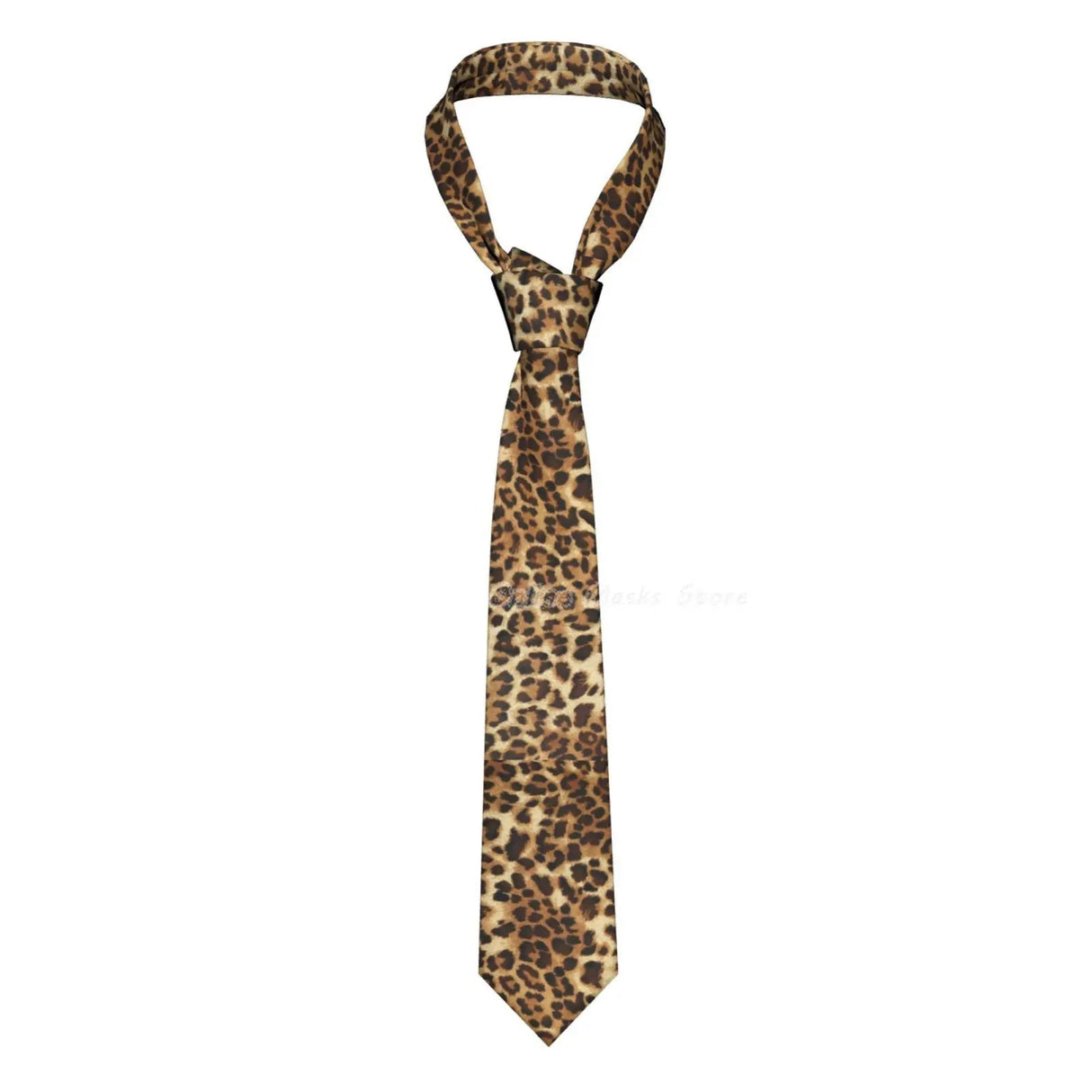 Silk Polyester Tiger King Neck Tie for Men  brown