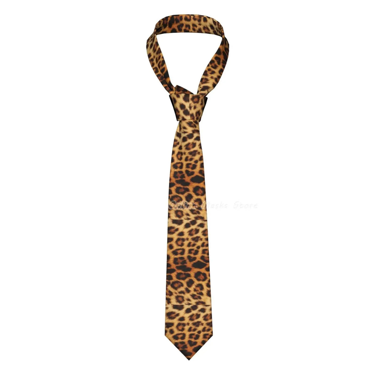 Silk Polyester Tiger King Neck Tie for Men  brown