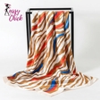 Silk Satin 90cm Chain Print Neckerchief Hijab Scarf Sassy Chick Logo