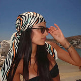 Silk Satin 90cm Chain Print Neckerchief Hijab Scarf