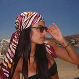 Silk Satin 90cm Chain Print Neckerchief Hijab Scarf