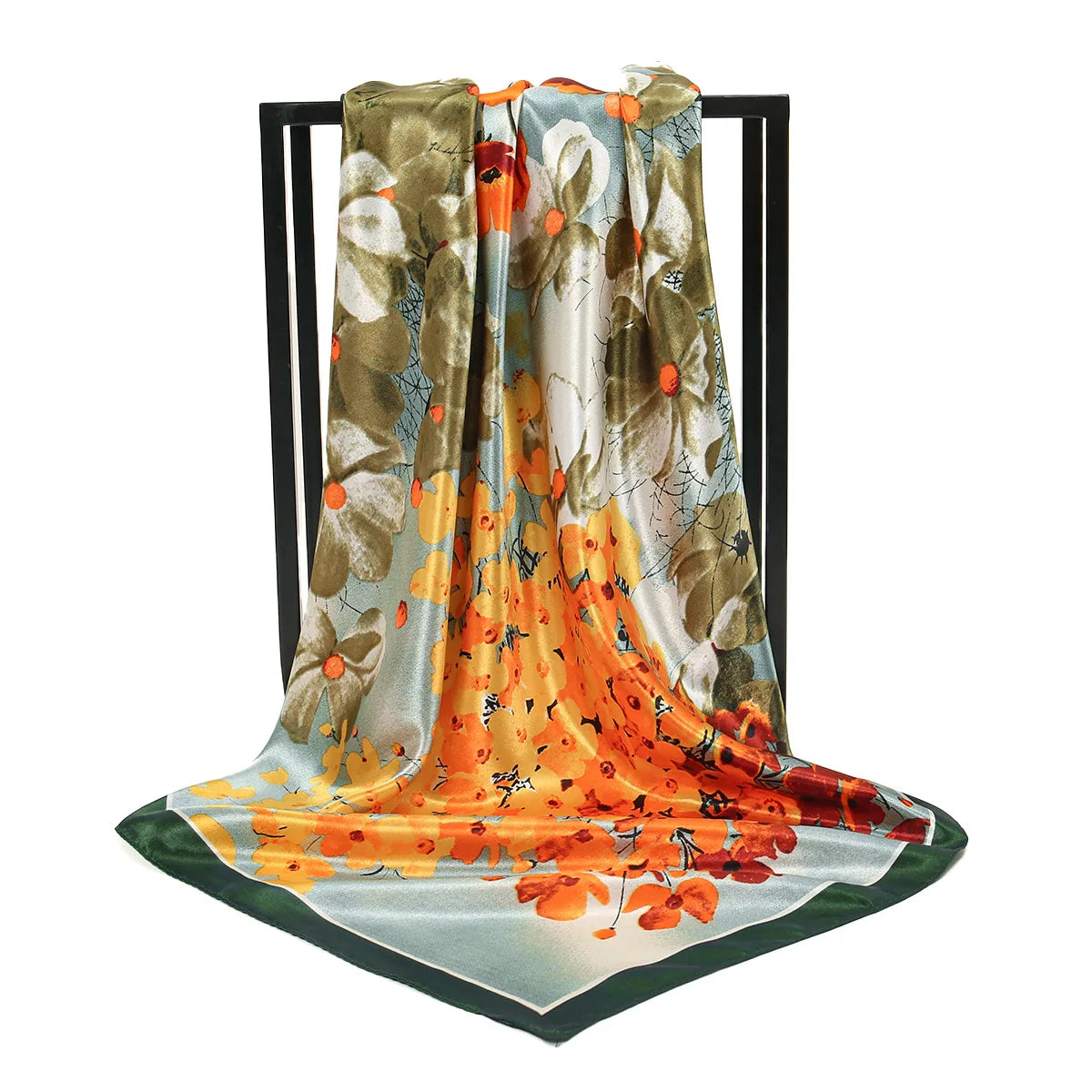 Silk Satin Paisley Wraps Bandana