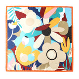 Multicolor Silk Shawl Satin Square Print Foulard Hijab Wraps Bandana