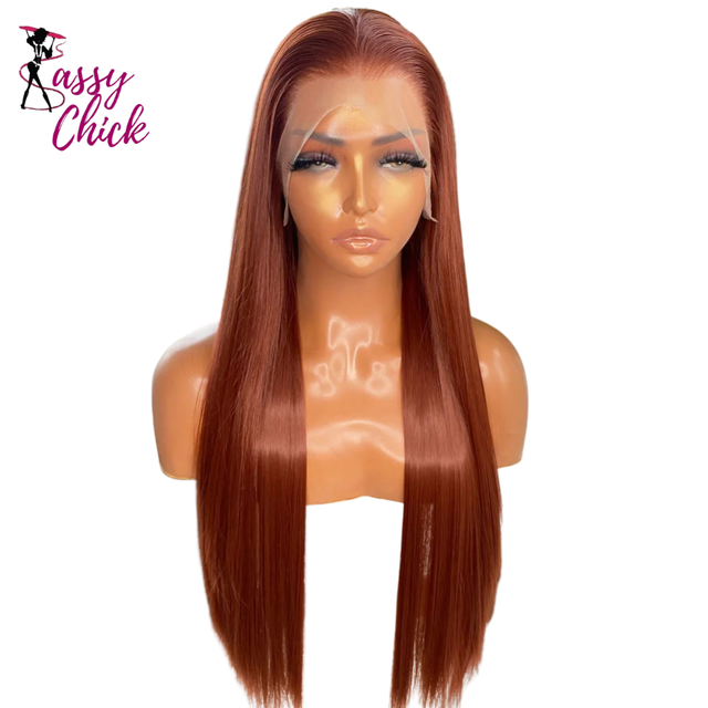 Silky Straight Glue less Pre Plucked Synthetic Wig Sassy Chick Logo