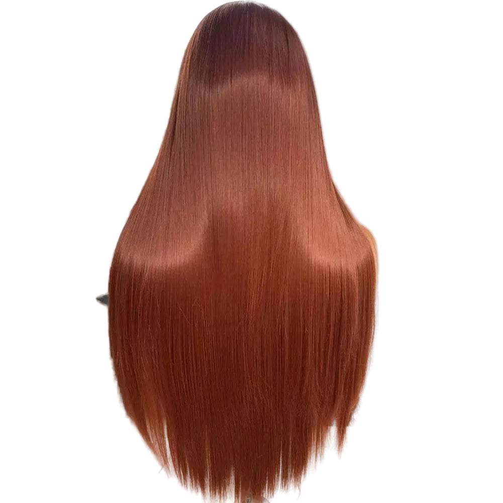 Back of Silky Straight Glue less Pre Plucked Synthetic Wig
