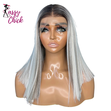 Silky Straight Highlights t 13x4 Futura Synthetic Lace Front Wigs Sassy Chick Logo
