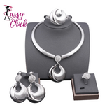 Silver Plated Luxury Jewelry Set Sassy Chick Logo