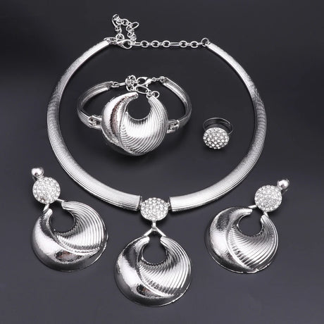 Silver Plated Luxury Jewelry Set