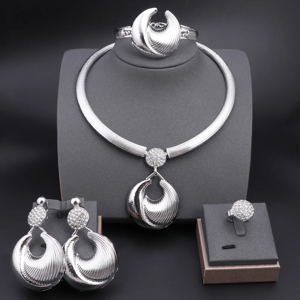 Silver Plated Luxury Jewelry Set