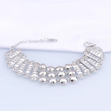 Silver Plated Tassels Wedding Jewelry Set