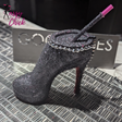 Silver Stiletto Heel Tumbler Cup Sassy Chick Logo