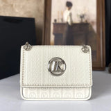 White Small Black Square Underarm Crossbody Bag