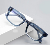 Blue Small Square Frame Anti Blue Light Rivet Glasses