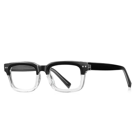 Black Small Square Frame Anti Blue Light Rivet Glasses