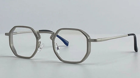 Small UV400 Polygon Metal Punk Sunglasses