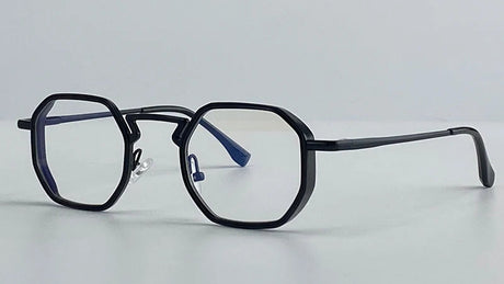 Small UV400 Polygon Metal Punk Sunglasses