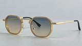 Small UV400 Polygon Metal Punk Sunglasses