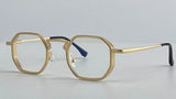 Small UV400 Polygon Metal Punk Sunglasses