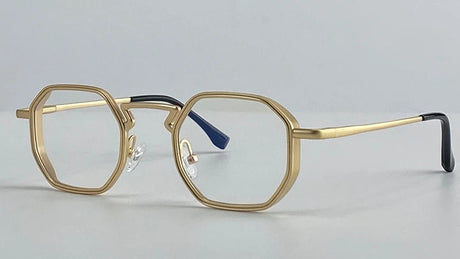 Small UV400 Polygon Metal Punk Sunglasses