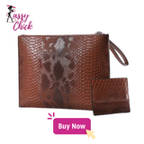 Snake Pattern PU Leather  Women Envelope Bag