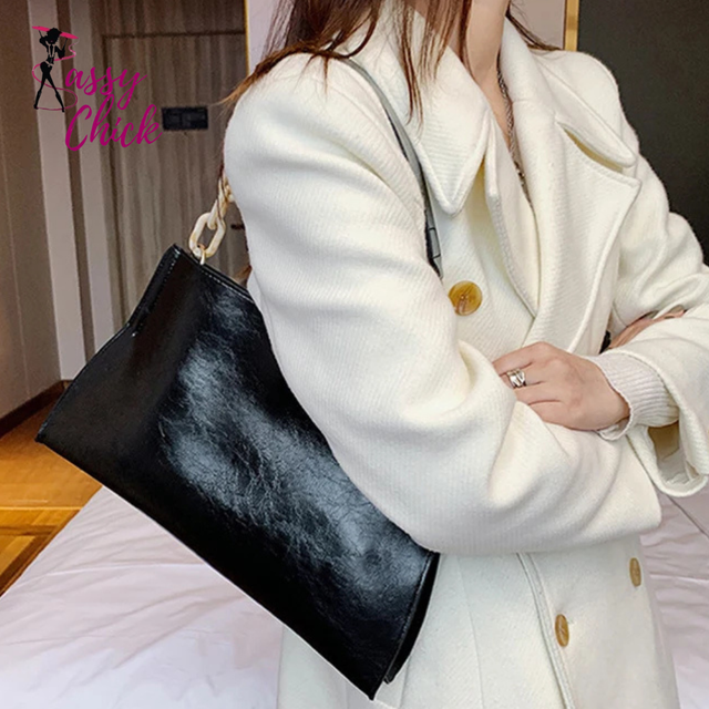 Soft Leather Crossbody Large Capacity Sassy Chick Logo
