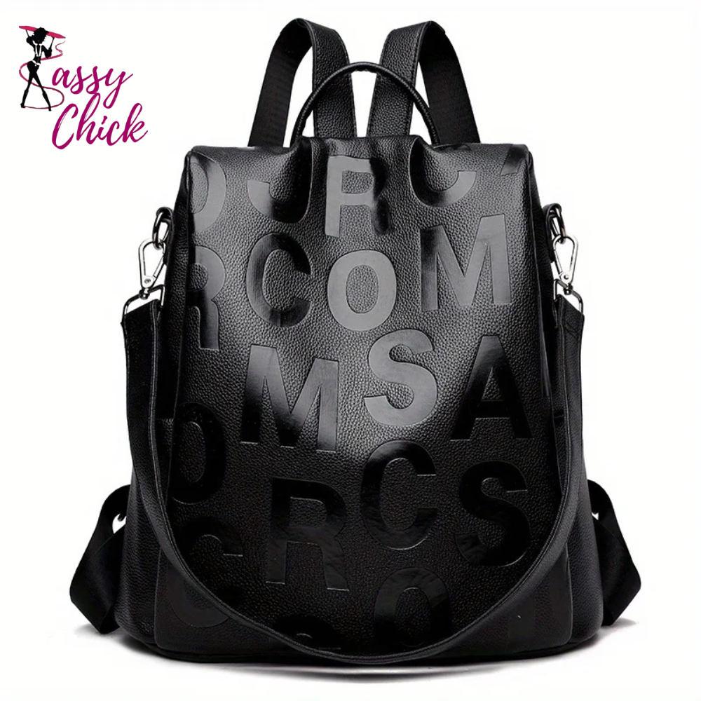 Soft Leather School Bag Sassy Chick Logo