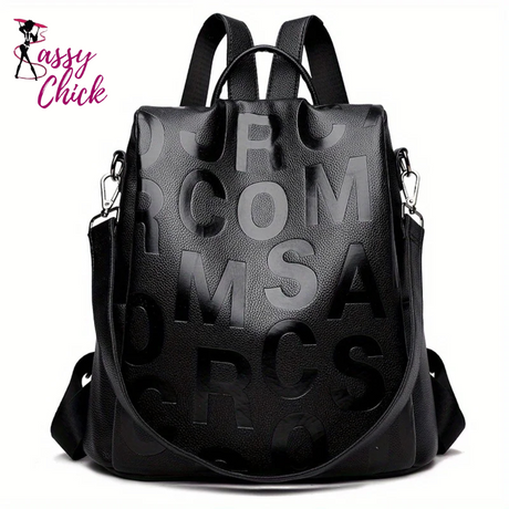 Soft Leather School Bag Sassy Chick Logo