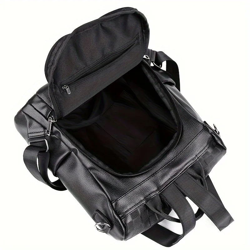 Compartment of Soft Leather School Bag